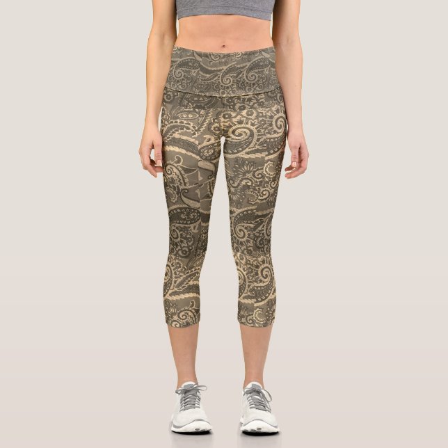 Leggings Capri Paisley High Waisted Capris (Anverso)