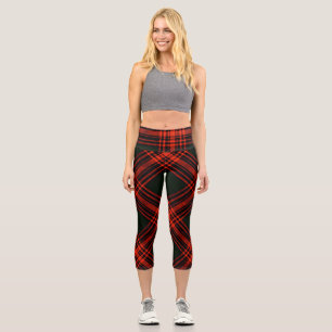 Leggings Capri Palabras de caza de Menzies antiguos Tartan Scotti