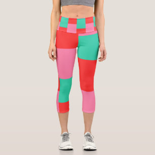 Leggings Capri Paletas de tres colores de estilo