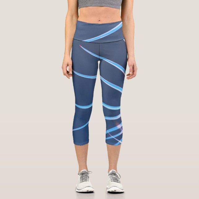 Leggings Capri Palm Tree Deja Esbozo Minimalismo (Anverso)