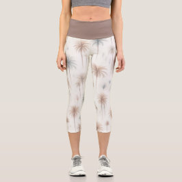 Leggings Capri Palmas de trabajo de fuego