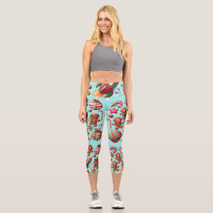 Leggings Capri pan de jengibre de Navidad suttle