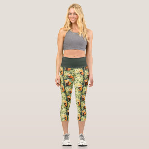 Leggings Capri Panda rojo