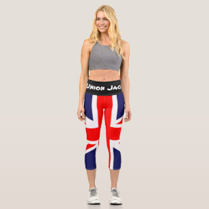 Leggings Capri Pánticos de Yoga Union Jack