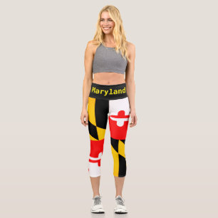 Leggings Capri Pants Yogi Pants, Maryland State Flag