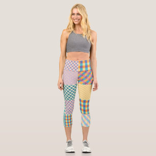 Leggings Capri Papel de época: fondo textil sin costuras
