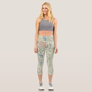 Leggings Capri Papel pintado floral de Larkspur de William Morris
