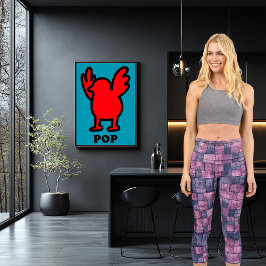 Leggings Capri Parche de Denim Rosa y Azul con logotipo Personali