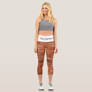 Leggings Capri pared de ladrillo
