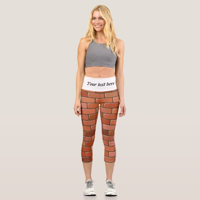 Leggings Capri pared de ladrillo (Anverso)