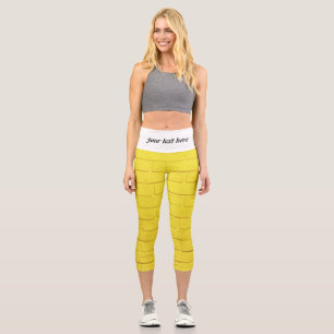 Leggings Capri pared de ladrillo amarillo