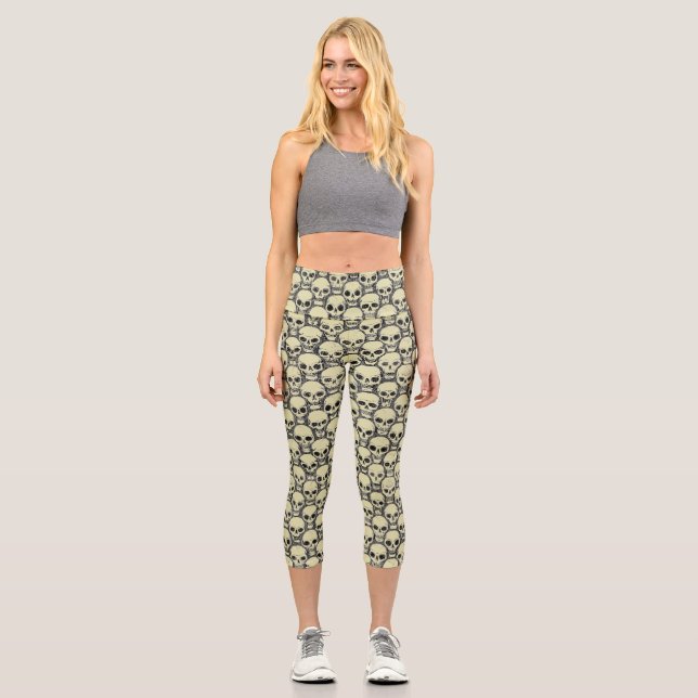 Leggings Capri Pared o'Skulls (Anverso)