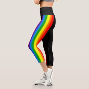 Leggings Capri Pastel arcoiris estriba orgullo gay apoyo LGBT