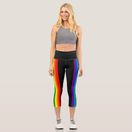 Leggings Capri Pastel arcoiris estriba orgullo gay apoyo LGBT