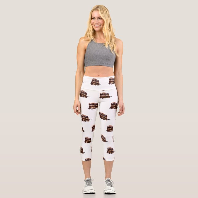 Leggings Capri Pastel de chocolate de varias capas indulgente de  (Anverso)