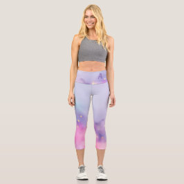 Leggings Capri Pastel Purpurina Nebula