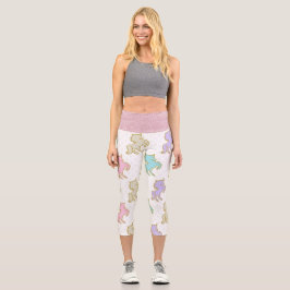 Leggings Capri Pastel Purpurina Unicornios