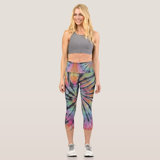 Leggings Capri Pastel Tie Dye Swirl (Anverso)