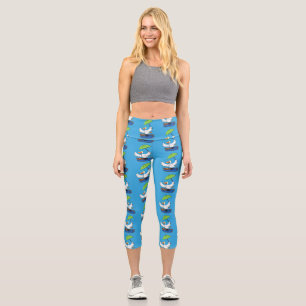 Leggings Capri Pato gracioso con personalizado bailarín de paragu