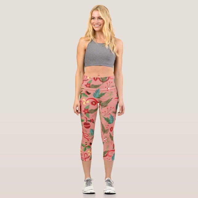 Leggings Capri Patrón 2 de navidades (Anverso)