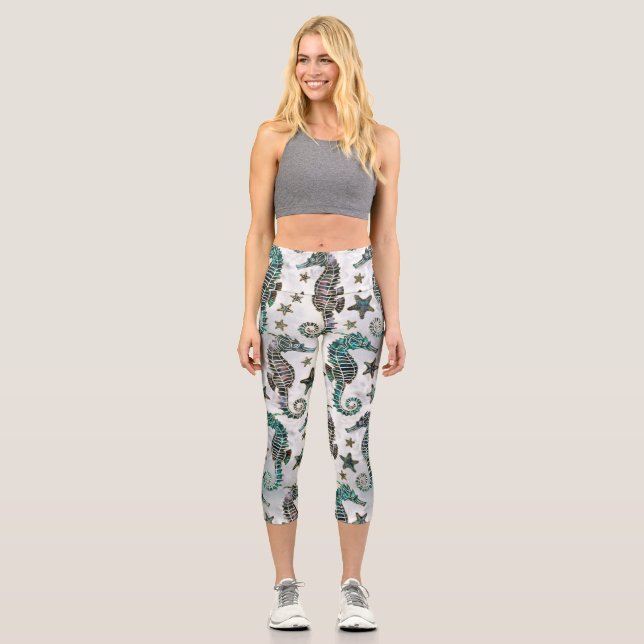 Leggings Capri Patrón Abalone Starfish (Anverso)