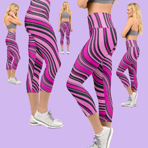 Leggings Capri Patrón abstracto colorido