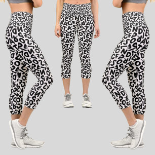 Leggings Capri Patrón abstracto colorido