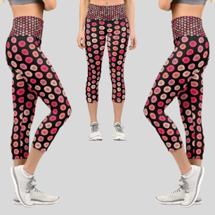 Leggings Capri Patrón abstracto colorido