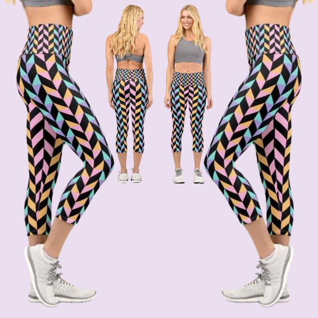 Leggings Capri Patrón abstracto colorido (Subido por el creador)