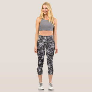 Leggings Capri Patrón aleatorio de máscara de cabeza asquerosa