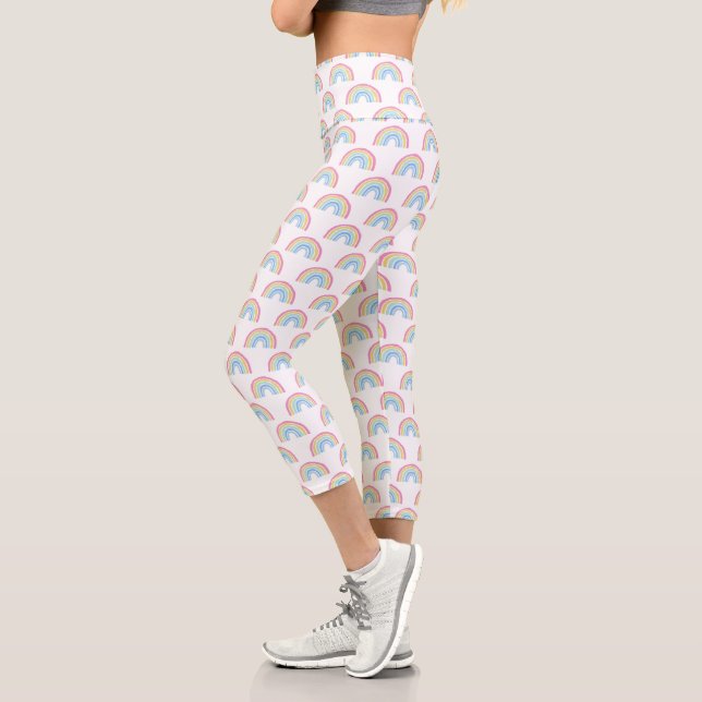 Leggings Capri Patrón arcoiris pastel (Izquierda)