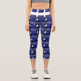 Leggings Capri Patrón azul
