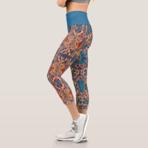 Patrón azul tribal occidental hippie morado amaril