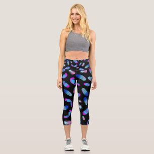 LEGGINGS CAPRI PATRÓN BOHO BLUE PINK FEATHN