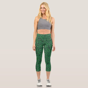 Leggings Capri Patrón botánico Leafy Elegance