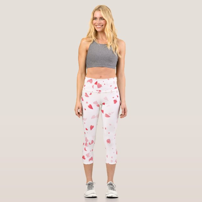Leggings Capri Patrón cardíaco 33 (Anverso)