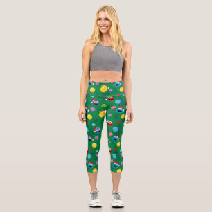 Leggings Capri Patrón de árbol de navidad de Plaza Sésamo