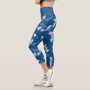 Leggings Capri Patrón de arte geométrico de abstracto moderno d