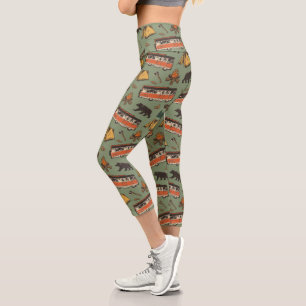 Leggings Capri Patrón de aventuras de los Campamentos Domésticos