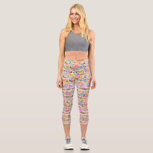 Leggings Capri Patrón de azteca tribal de color lindo OtterBox sa