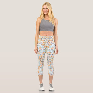 Leggings Capri Patrón de baldosas sin soldadura: diseño decorativ