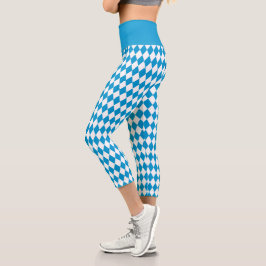 Leggings Capri Patrón de bandera bávara Oktoberfest