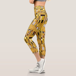 Leggings Capri Patrón de besos de Gustav Klimt, Art Nouveau