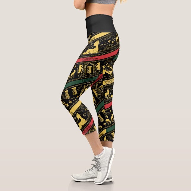 Leggings Capri Patrón de capas Qilin (Izquierda)