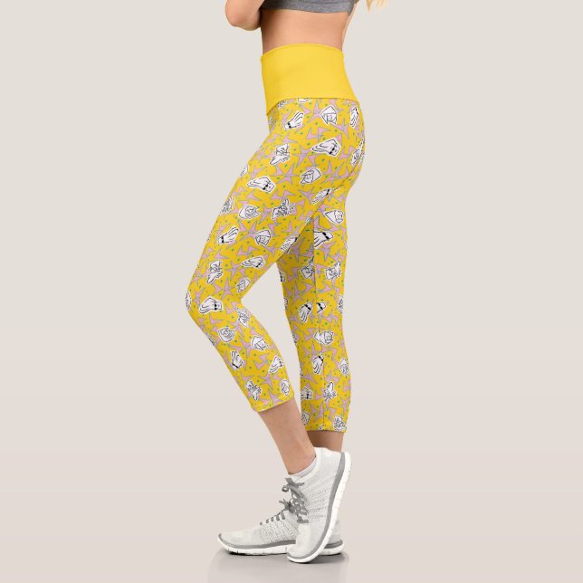 Leggings Capri Patrón de caracteres Johnny Bravo (Izquierda)