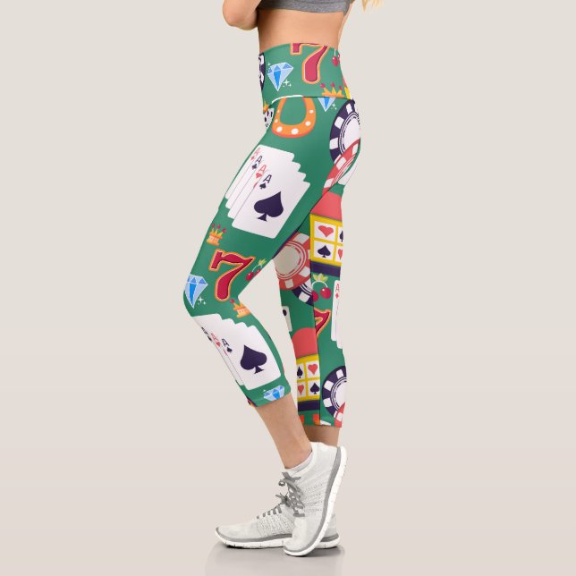 Leggings Capri Patrón de Casino (Izquierda)
