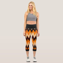 Patrón de Chevron Zigzag de Halloween – Naranja y