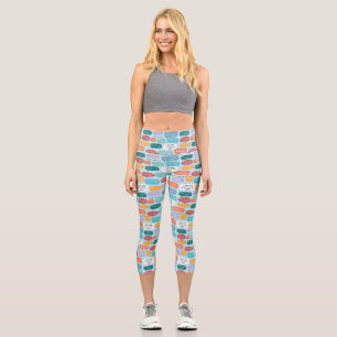 Leggings Capri Patrón de citas de AMIGOS™