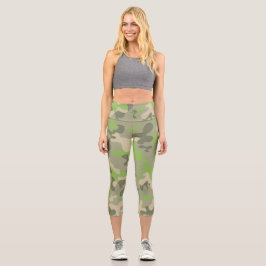 Leggings Capri Patrón de combate moderno camuflado