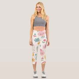 Leggings Capri Patrón de conejo de Pascua